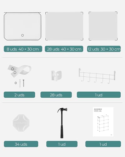 Miniatura 8 de Songmics Mueble Zapatero Plástico, 8 Compartimentos Para 32 Pares De Zapatos, Con Puertas, Estructura De Acero Y Estantes De Plástico, Armario Para Dormitorio, Blanco Nube Y Transparente Lpc034w01