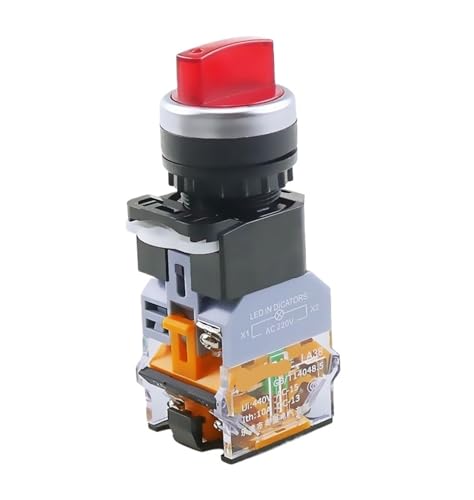 Interrupteur bouton-poussoir rotatif avec lampe LED pour panneau de commande 22MM