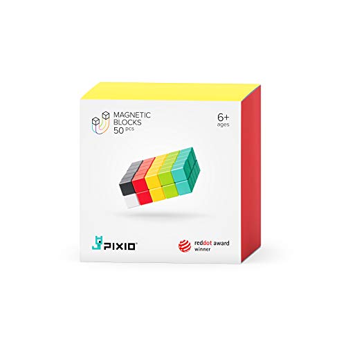 PIXIO-50 Magnetic Building Blocks for Kids - Design Series Magnetic Blocks Building Toys - Magnetic Cubes Toy Building Sets - Cube Magnets for Kids - Magnet Blocks for Kids - Open Ended STEM Toys