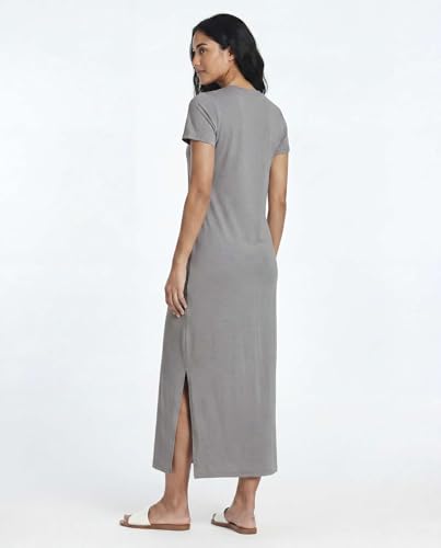 Image of Real Essentials 3 Pack Women's Casual Short Sleeve Maxi T-Shirt Dress with Slit (Available in Plus Size)