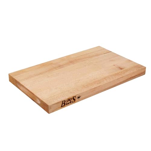 Boos Block Butchers Block Chopping Board - Thick Chopping Board - North American Hard Maple Chopping Board - Safe for Food Preparation - 20 x 15 x 1,25 Inches, Brown