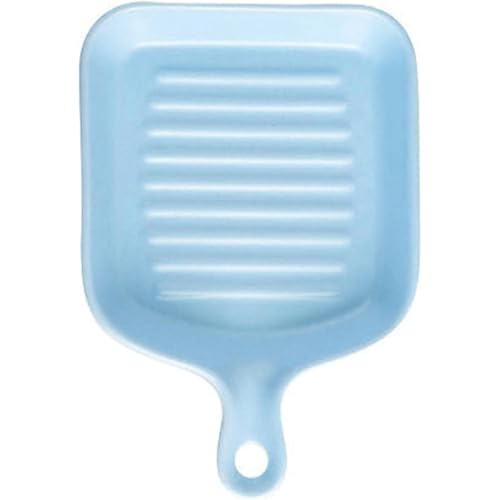 Eyawe 耐熱セラミック天板 鍋 電子レンジ調理皿 調理器具 調理 食器 器類 焼き魚に使用可能 (ライトブルー)
