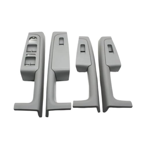 HBGURM Para Skoda Para Superb 2008-2013 3TD867157 2/4 Piezas Marco Manija Puerta Interior Delantera Y Trasera Coche Interruptor Control Del Panel Ajuste (4PCS-Gray)