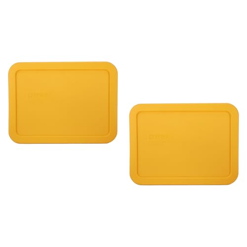 Pyrex 7210-PC (3-Cup) Lemon Drop Yellow Lids (2-Pack) - Made in USA