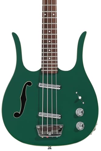 Danelectro Red Hot Longhorn Semi-hollowbody Bass Guitar - Jade