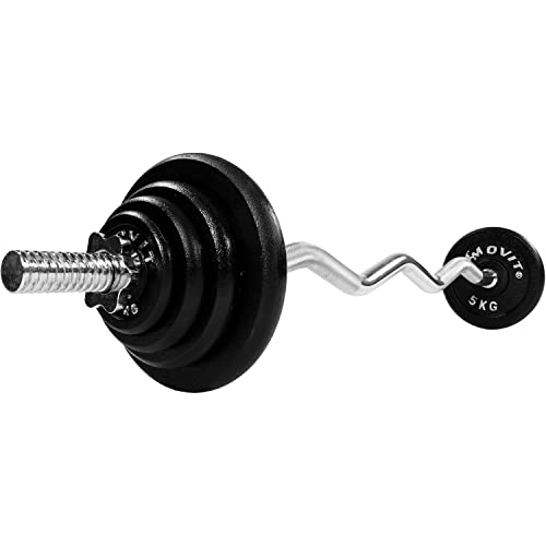 MOVIT 26kg SZ Curlset PRO, mit Sternverschlüssen + 8 Gewichtsscheiben,...