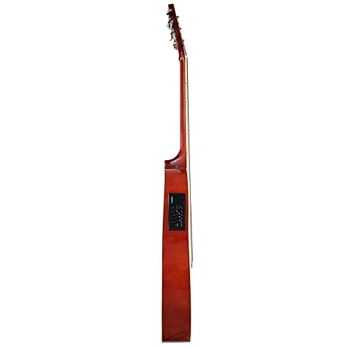 Violão Completo Acústico Elétrico 6 Cordas de Aço com Alça Cabo Regulagem de Volume