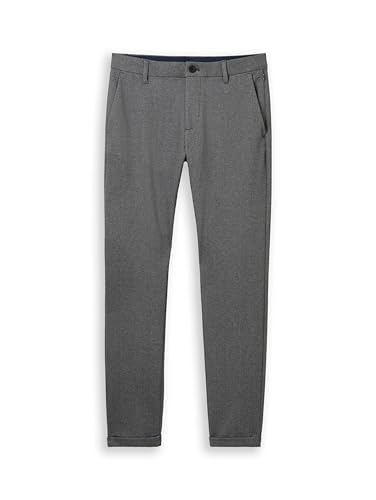 Tom Tailor Herren Jersey Travis Slim Fit Chino Hose, 35951 - Black White Birds Eye, 31/32 – Ansicht 5