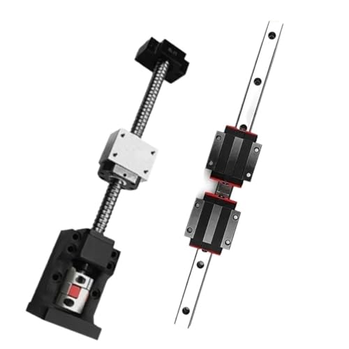 Metal Ball Screw nut end Processing 2pcs HGR25 Linear Guide+4pcs HGW25CC Slider Ball Screw SFU2005 150-1000mm+BF15 HM15-86 for Nema34 Motor Seat+Coupler DSG20H(450mm)