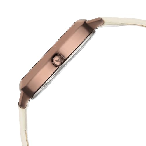 Image of Fastrack Wild Bird Feather Brown Dial Brown Genuine Leather Strap Watch for Women - 6321QL02