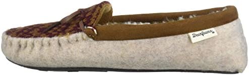 Dearfoams Women's Felted Microwool and Fairisle Knit Moccasin Slipper, Oatmeal Heather, X-Large Standard US Width US | Image 7