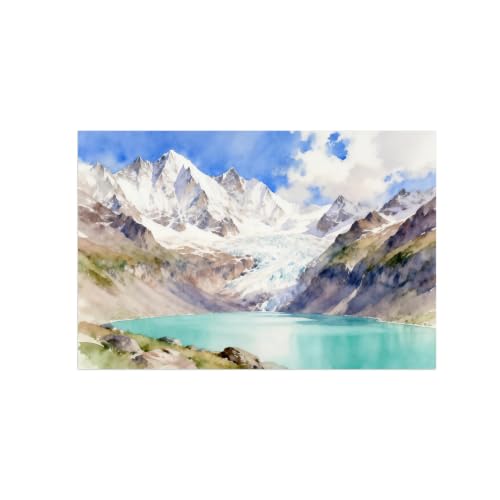 Impresión en lienzo de alta calidad con paisaje de montaña y lago 20x30cm