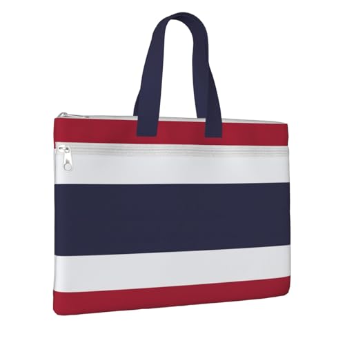 Thailand Flag Canvas Document Bag Briefcase For Professionals And Executives2