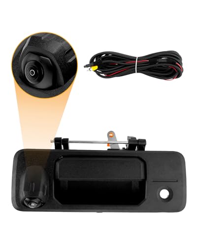 Image of Camera W / Tailgate Handle, Compatible with 2014-2019 Toyota Tundra, 2016-2020 Toyota Tacoma, W / Key-Hole, 170 Viewing Angle, Backup Camera Kit, Rear View Camera, Back Up Camera, Reverse Camera