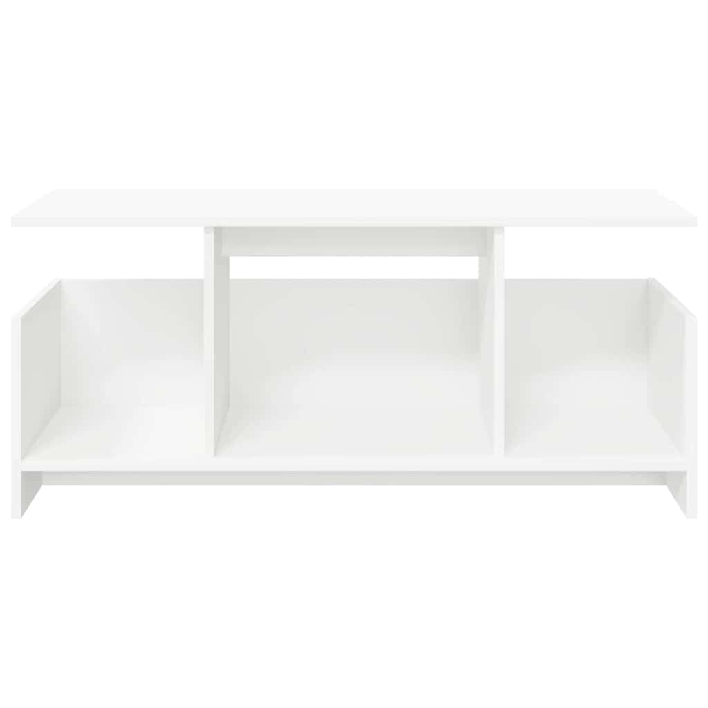 Drewnopochodny nowoczesny stojak pod telewizor biały 102x35x45 cm