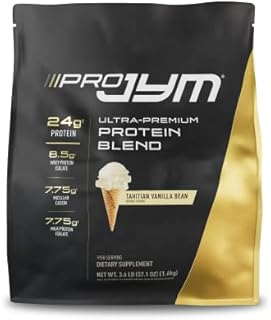 Pro JYM Protein Powder - Egg White, Milk, Whey Protein Isolates & Micellar Casein | JYM Supplement Science | Tahitian Vanilla Bean, 45 Servings
