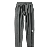 Casual Linen Pants for Men Outdoor Classic Fit Breathable Summer Workout Pant Track Jogging Pant Green