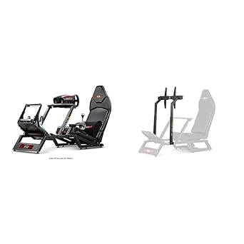 Next Level Racing F-GT Racing Simulator Cockpit and Monitor Stand Bundle