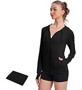 QBK Light Weight Zip Up Hoodie Thin Summer Jacket For Women