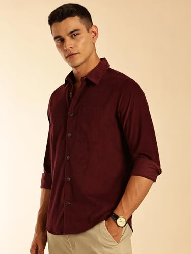 Image of Thomas Scott Men's Cotton Slim Fit Premium Corduroy Casual Shirt