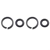2 Set Air For Impact Wrench Retainer For Ring Kit with O-For Ring, Socket Clip for 3/8" 1/2" Square Drive, Compatible with For Craftsman For IR Pneumatic Tools, Black METALs(3/8)