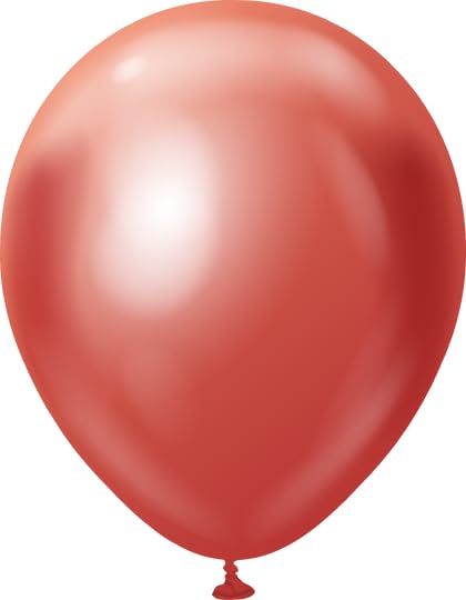 Bola espejada de látex roja Kalisan, 18 pulgadas, paquete de 25 unidades miniatura 1