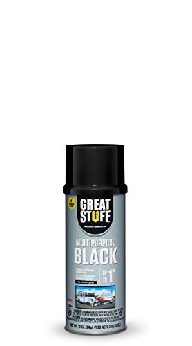 Great Stuff 99054816 Multipurpose Insulating Foam Sealant, 12 oz, Black