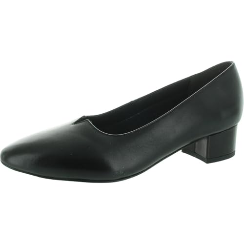 David Tate Womens Solid Leather Pumps