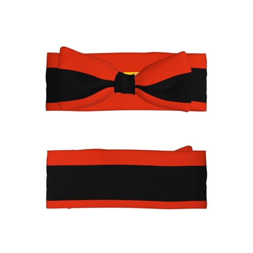 Flag of Zimbabwe Pattern Baby Bow Headband Super Stretchy Soft Bows Hair Accessories for Newborn Infants Toddlers Kids Girls2