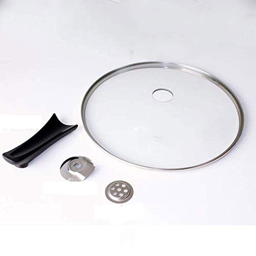Tapa de vidrio templado de 26cm con soporte vertical y borde reforzado 6