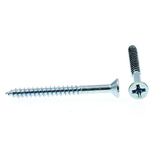 Tornillos para madera anticaída de cabeza plana Phillips 6 x 1-1/2 en acero zincado contra óxido 3