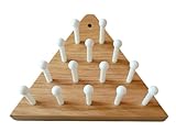 Solid Oak Wooden Peg Game Tricky Triangle by Cauff