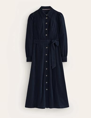 Women's Corduroy Maxi Dress Long Sleeve Cord Button Down Fall Shirt Long Dress with Belt4