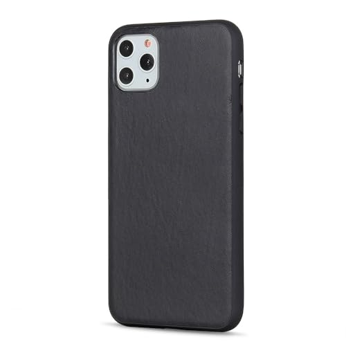 Coque iPhone 11 cuir véritable homme coque rigide noire - 2