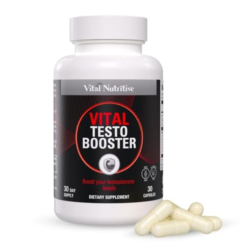 Vital Testo Support - Natural Testosterone Support Supplement for Men | Promotes Energy, Stamina, and Vitality | Men’s Health | Made in USA | 30 Days Supply