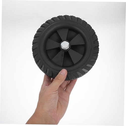 Roue compresseur en caoutchouc noir Lurrose (2pcs) résistante à l'usure - 3