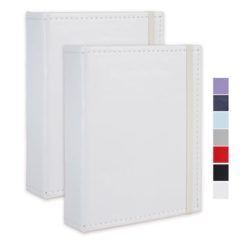 Photo Album 5x7 52 Pockets Pack of 2 Leather Cover Picture Book Holds 5x7 Photos for Wedding, Baby, Family, Graduation