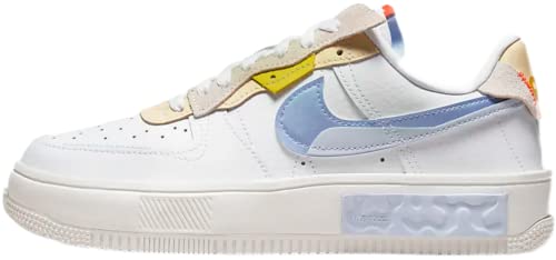 Nike Zapatillas de baloncesto bajas para mujer, Af1 - Blanco/Light Marine (Dv2175-100), 42 EU