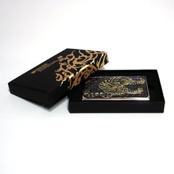 Amazon.co.jp: 螺鈿細工 虎のデザイン ステンレス製 スリム 名刺