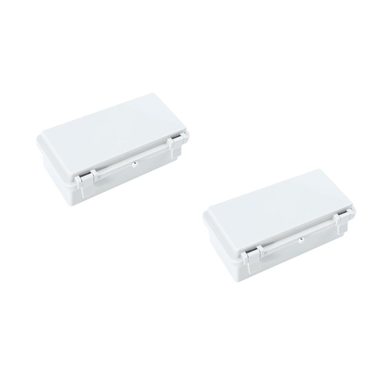SHINEOFI 2 Piezas Caja de conexiones impermeable unión Sello Cubrir Conector de alimentación impermeable caja de empalme a prueba de agua protector de cable al aire libre AbS