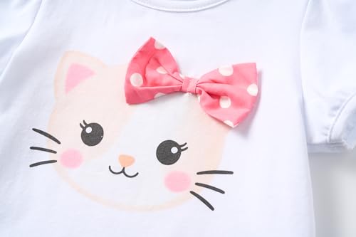 Image of Mud Kingdom Girls Outfits Cute Cartoon Polka Dots Summer Holiday Clothes Sets