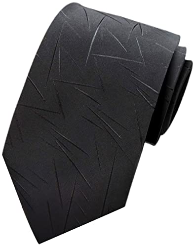 [メンデンス] ネクタイ メンズ シルク ストライプ 無地 ビジネス 面接 冠婚葬祭 葬式 喪服 葬儀 ブラック 黒