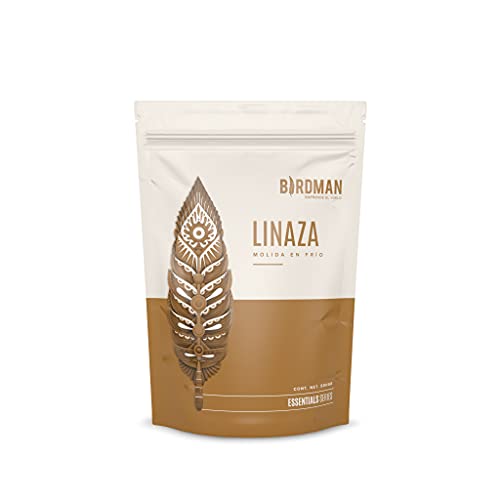 Cuidado Para El Cabello, Grocery Birdman Linaza Dorada Molida en Frio, Sustituto de huevo, Libre de OGMs, Libre de Gluten, con Fibra, Omega-3, Omega 6 y Omega 9, 500 gr