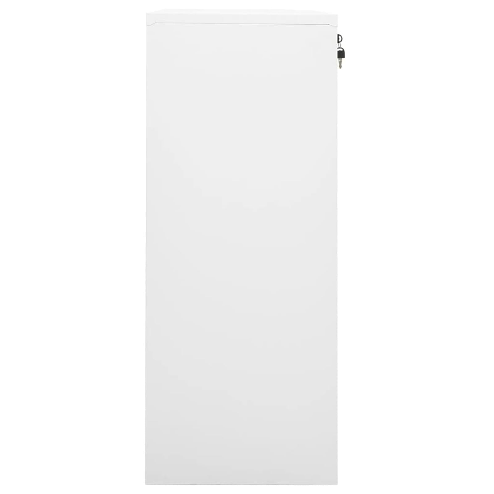 Capwee Meuble de Rangement Bureau avec tiroirs Casier de Rangement Metal Armoire Metallique Armoire avec Serrure pour Bureau Salon Garage-Blanc-90x40x102 cm-2