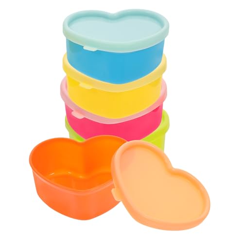 Baluue 5 Stück Mini Sauce Box aus Bpa freiem Kompakte Kleine Aufbewahrungsdosen mit Deckel für Saucen Gewürze Snacks Auslaufsicher Leicht und Sicher für Küche und Unterwegs