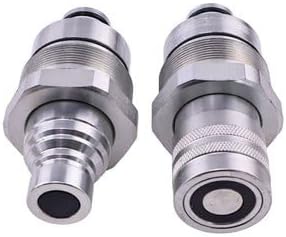 Male and Female Flat Face Coupler Kit 7246799 7246802 — Compatible With Bobcat Fit intended for Model S740 S130 S150 S160 S175 S185 S205 S250 — Aftermarket Replacement