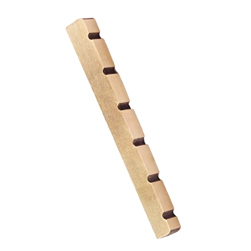 Levemolo Replacement Guitar Brass Nut 42mm 6 String Slotted Nut Copper Material Bass Guitar Accessory