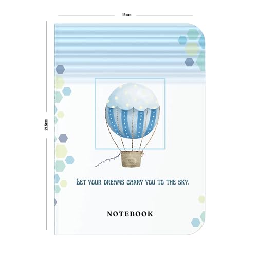 Image of KAANUKA A5 Notebook, 172 Pages, 80 GSM, Ruled, Themed Journals, Notebook For Home, Office, Personal Diary With Trackers, Best For Gifting