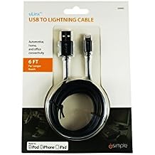 PAC iSimple USB to Lightning Cable for Charging and Syncing your iPod iPhone or iPad