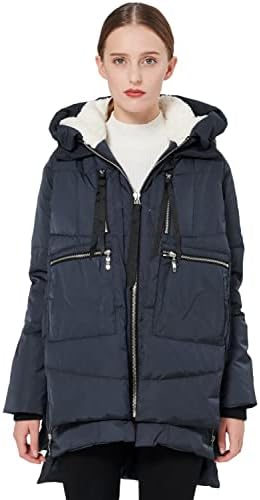 Orolay Women's Thickened Down Jacket (M, Navy)